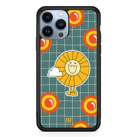 Smiling Nature Sun among the Clouds Magsafe iPhone Case