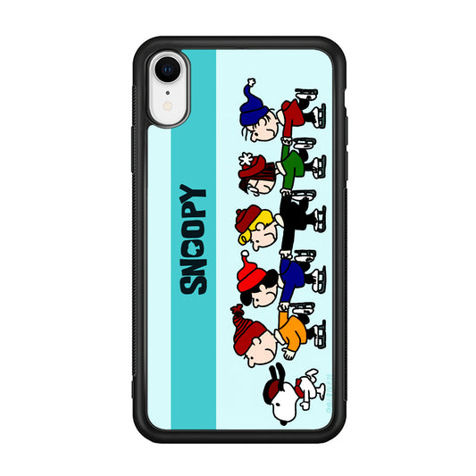 Snoopy And Friends Ice Skating Moments iPhone XR Case
