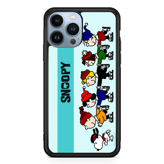 Snoopy And Friends Ice Skating Moments iPhone 15 Pro Case