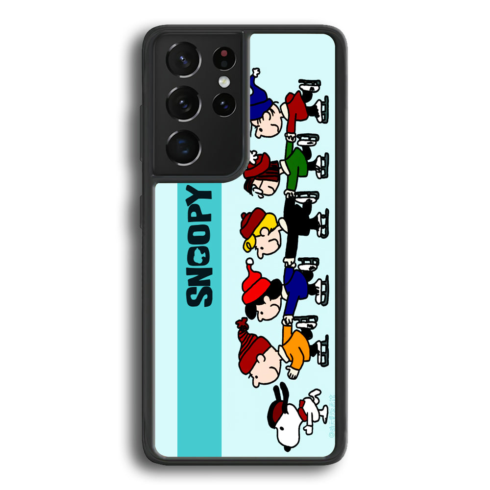 Snoopy And Friends Ice Skating Moments Samsung Galaxy S23 Ultra Case - Ezzystore