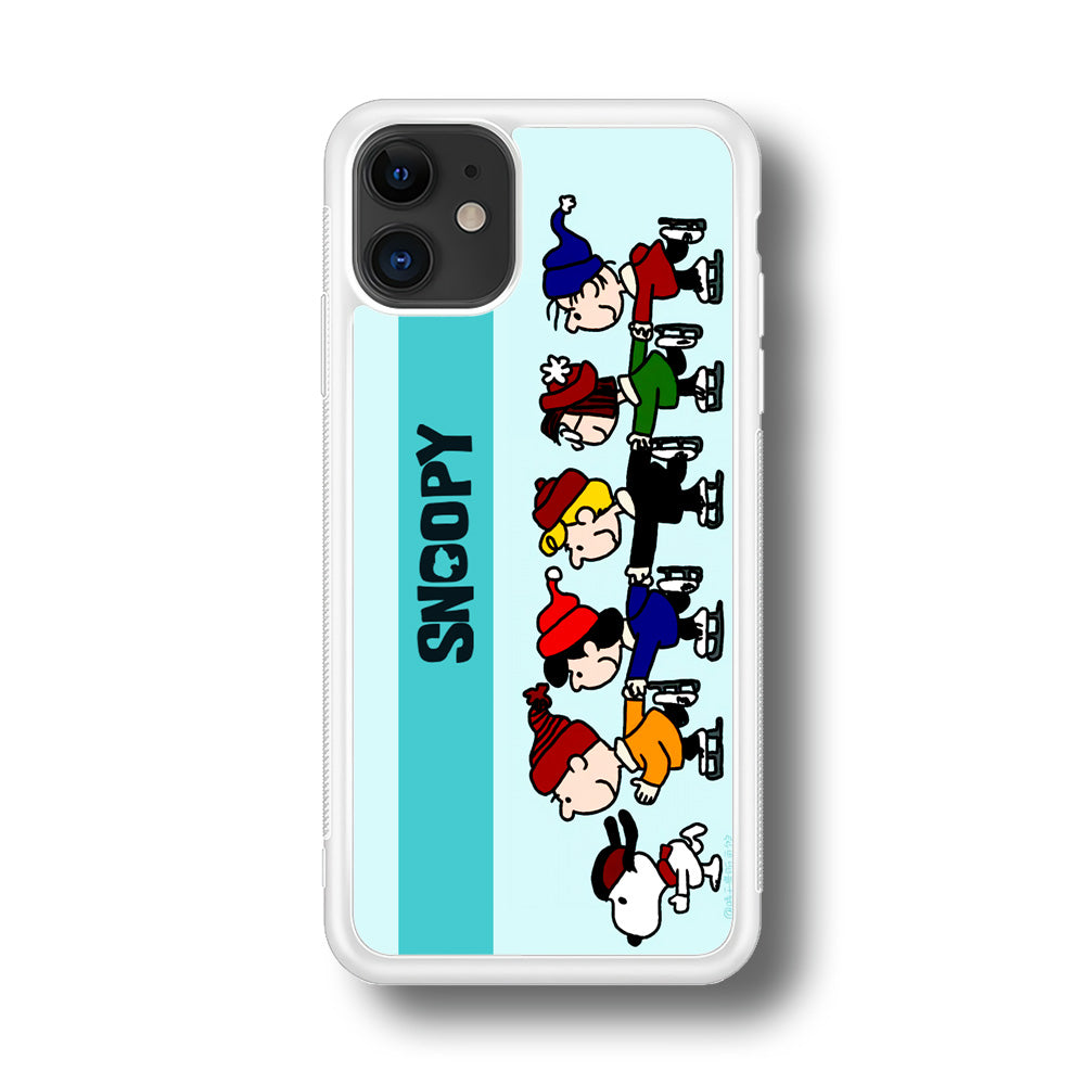 Snoopy And Friends Ice Skating Moments iPhone 11 Case