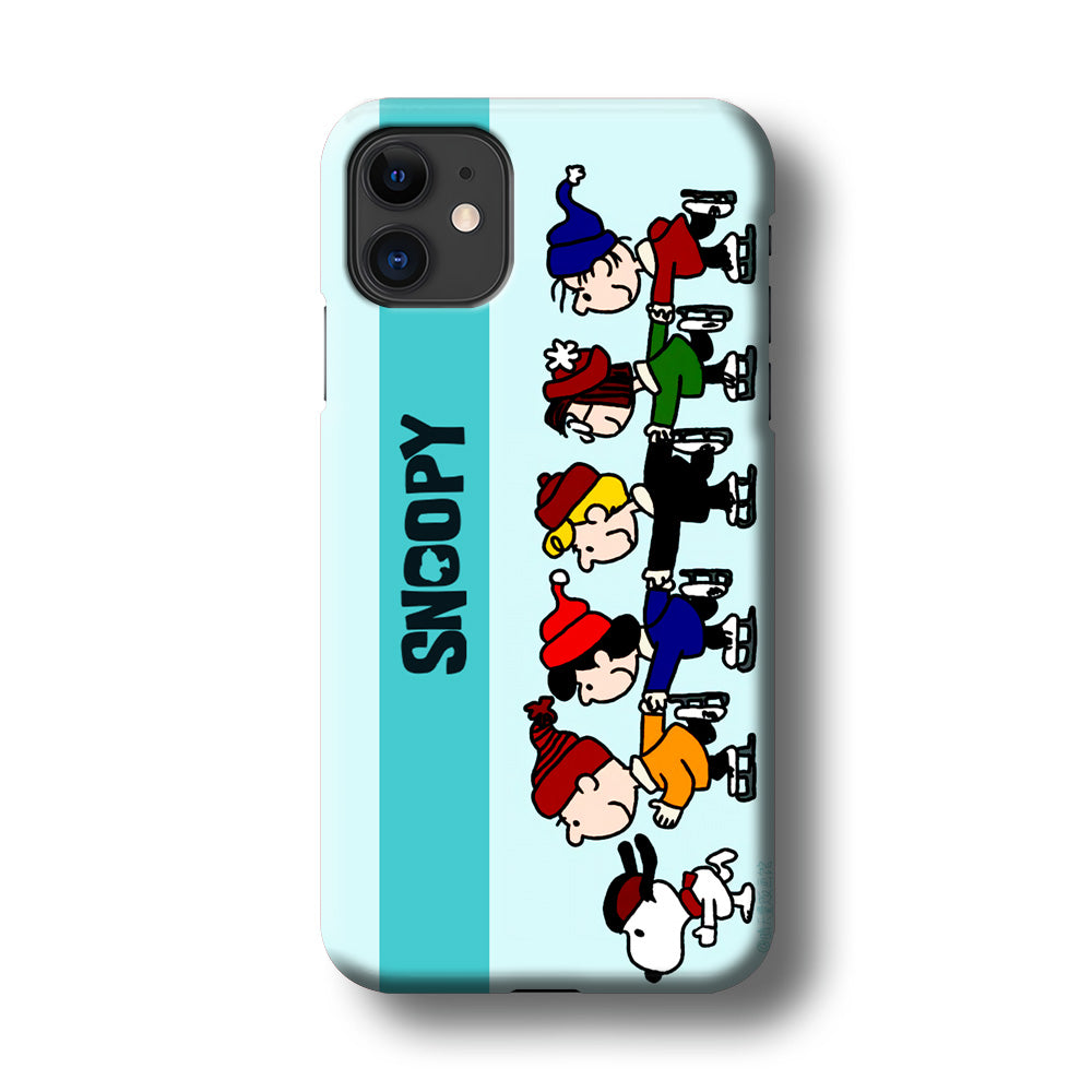 Snoopy And Friends Ice Skating Moments iPhone 11 Case