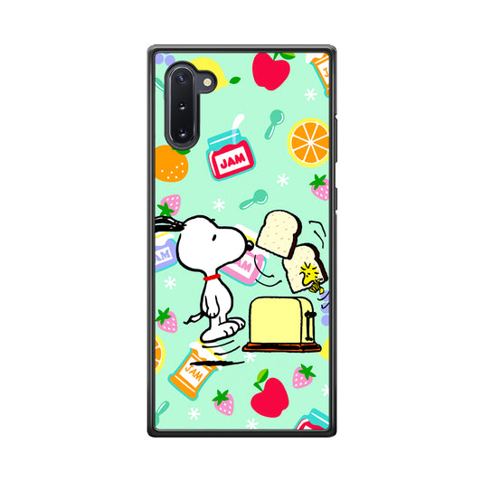Snoopy And Woodstock Morning Breakfast Samsung Galaxy Note 10 Case