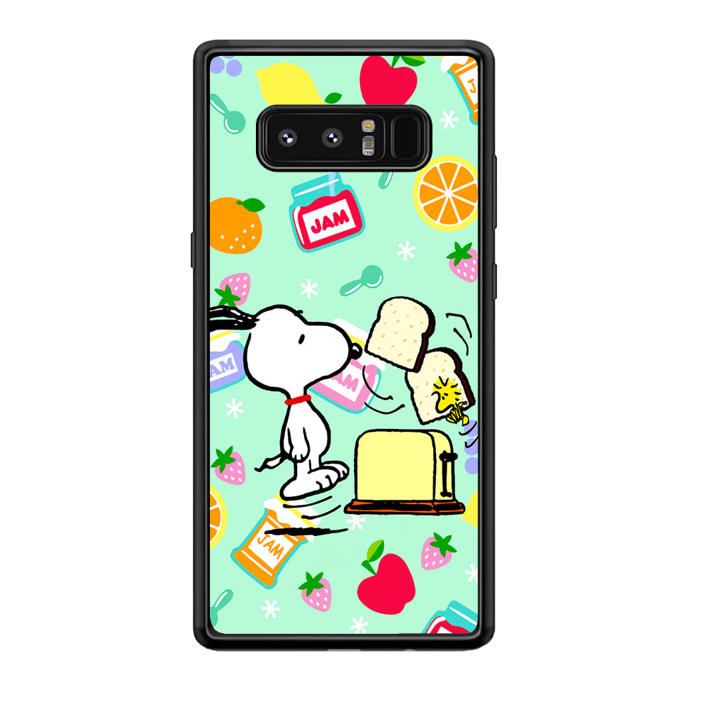 Snoopy And Woodstock Morning Breakfast Samsung Galaxy Note 8 Case