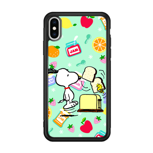 Snoopy And Woodstock Morning Breakfast iPhone XS Case