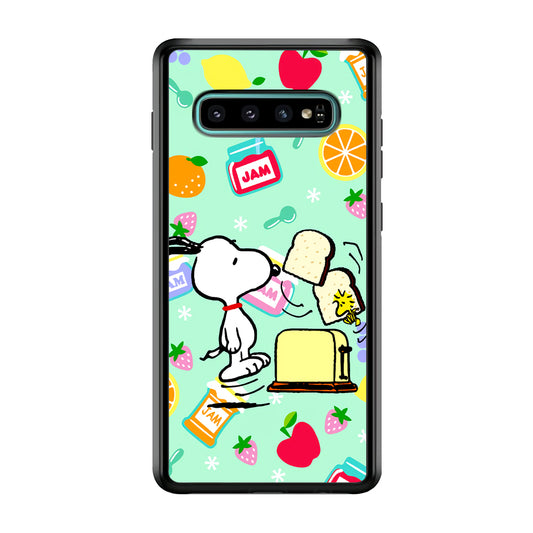 Snoopy And Woodstock Morning Breakfast Samsung Galaxy S10 Case