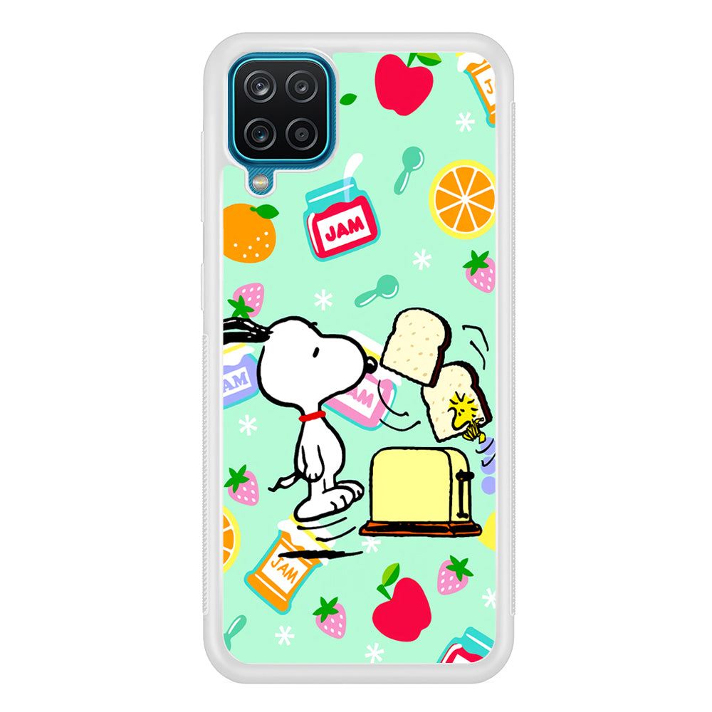 Snoopy And Woodstock Morning Breakfast Samsung Galaxy A12 Case