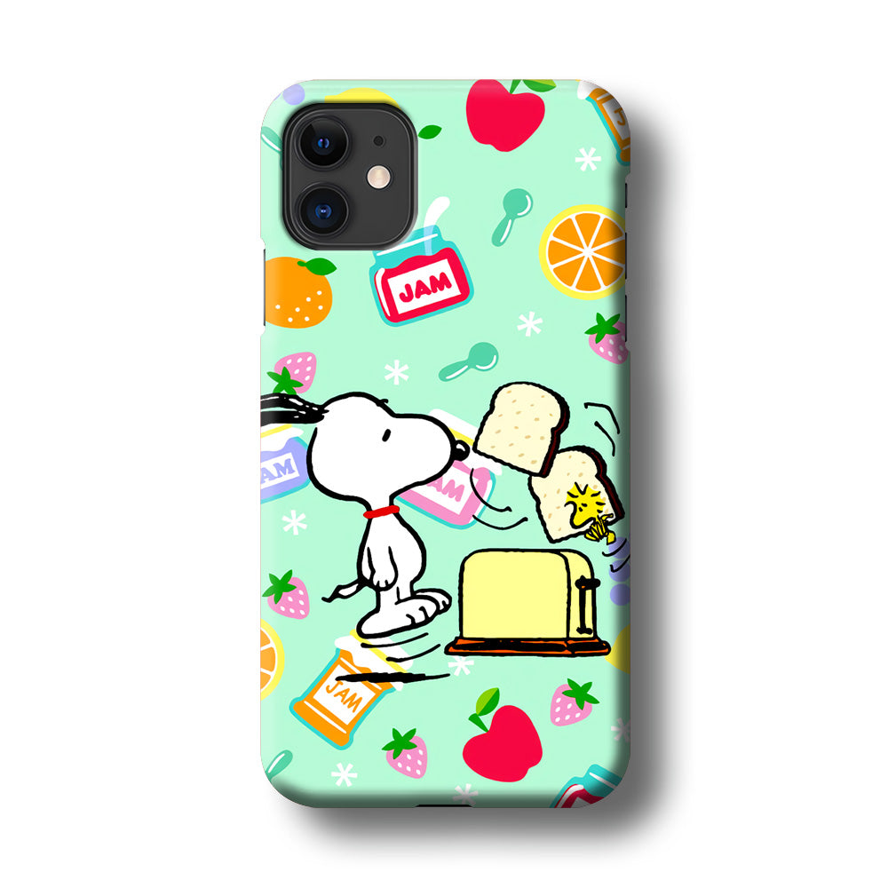 Snoopy And Woodstock Morning Breakfast iPhone 11 Case