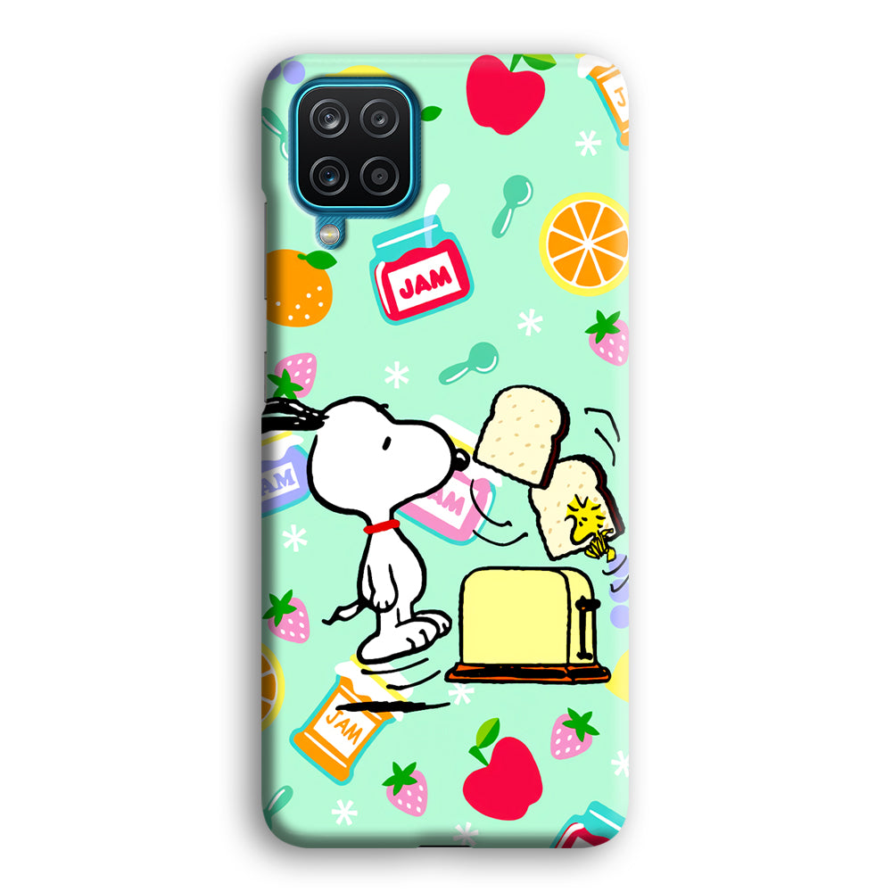 Snoopy And Woodstock Morning Breakfast Samsung Galaxy A12 Case