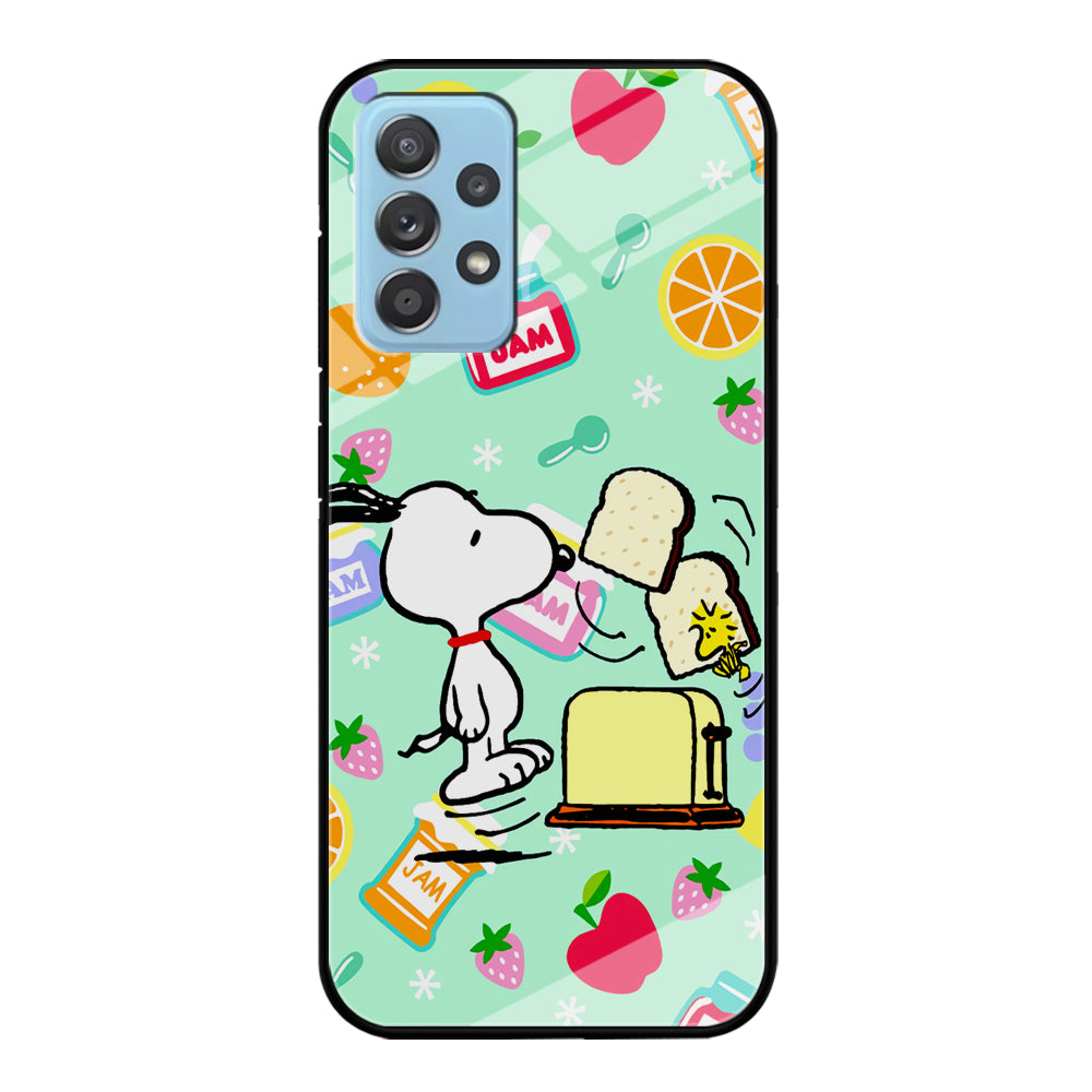 Snoopy And Woodstock Morning Breakfast Samsung Galaxy A52 Case