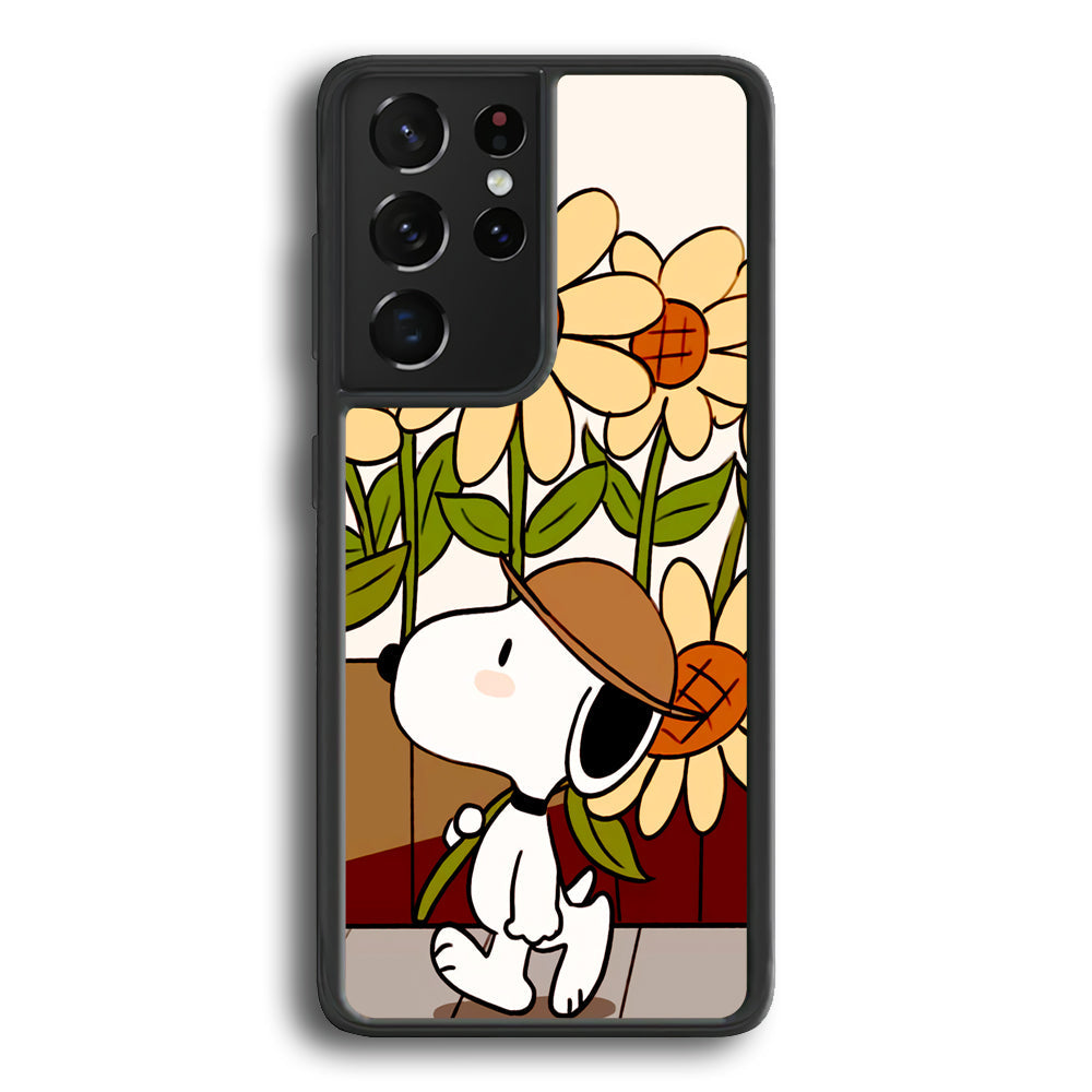 Snoopy Flower Farmer Style Samsung Galaxy S22 Ultra Case - Ezzystore