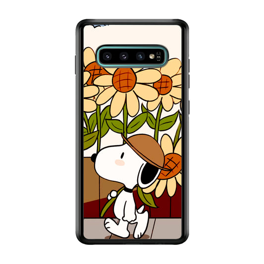 Snoopy Flower Farmer Style Samsung Galaxy S10 Case