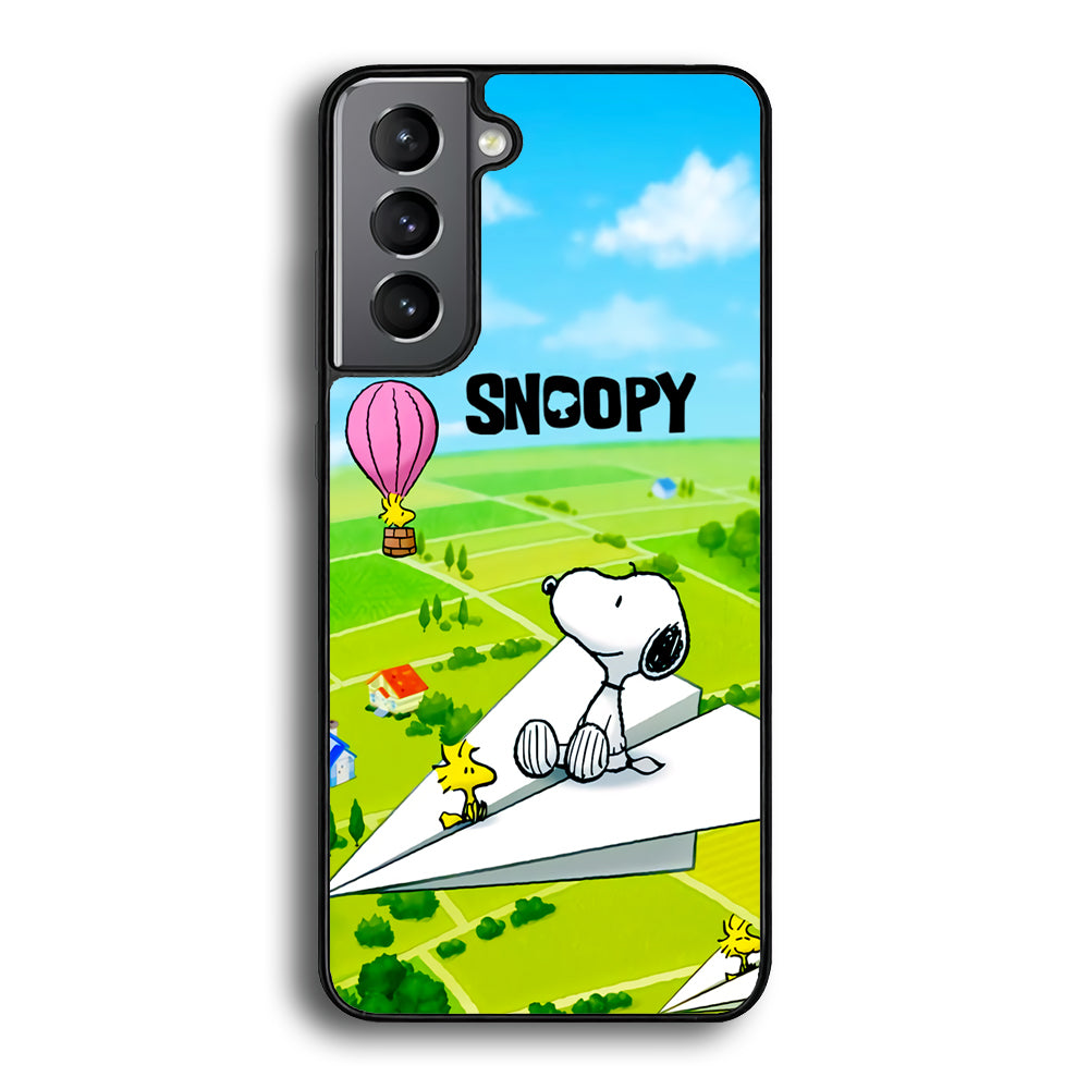 Snoopy Flying Moments With Woodstock Samsung Galaxy S24 Case - Ezzystore