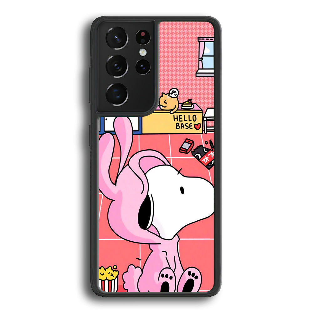 Snoopy Home Sweet Home Samsung Galaxy S23 Ultra Case - Ezzystore