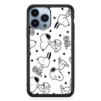 Snoopy In White iPhone 14 Pro Case