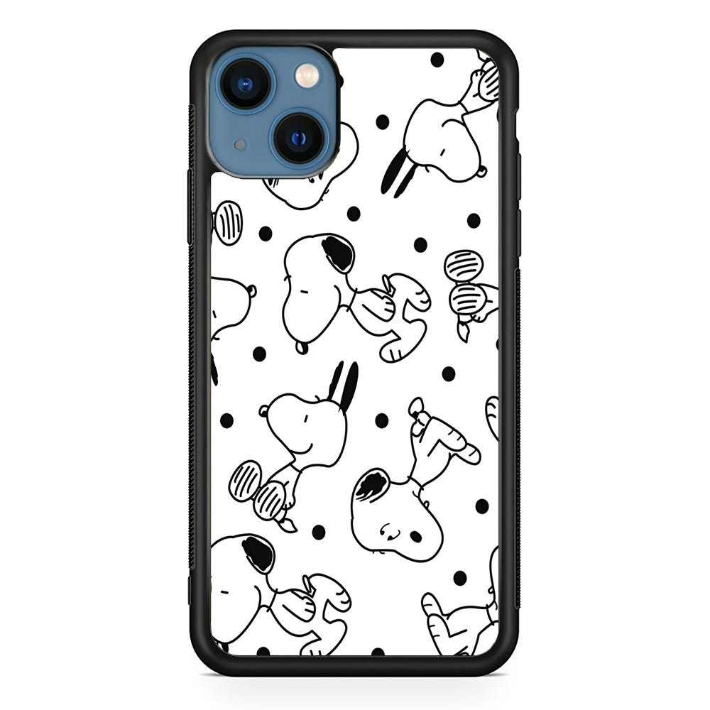 Snoopy In White iPhone 15 Case