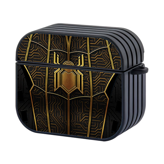 Spider Man Black Gold Suit Hard Plastic Case Cover For Apple Airpods 4 - Ezzystore