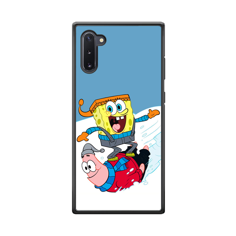 Spongebob And Patrick Ice Skiing Samsung Galaxy Note 10 Case