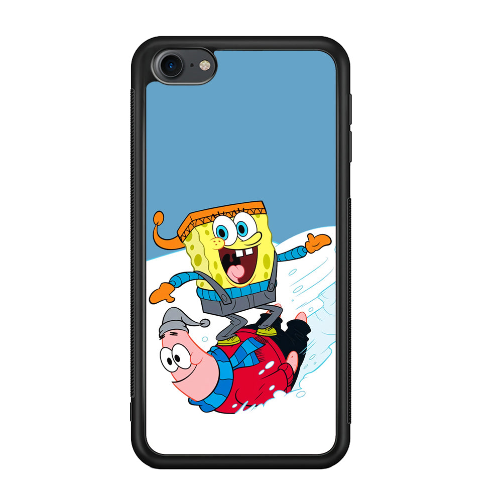 Spongebob And Patrick Ice Skiing iPod Touch 6 Case - Ezzystore
