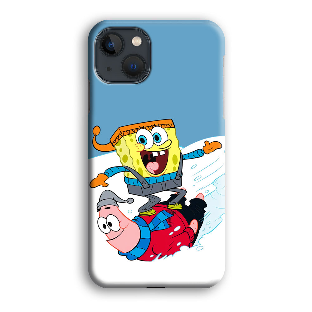 Spongebob And Patrick Ice Skiing iPhone 13 Case