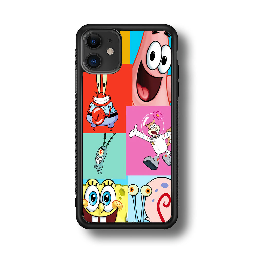 Spongebob Collage Character iPhone 11 Case