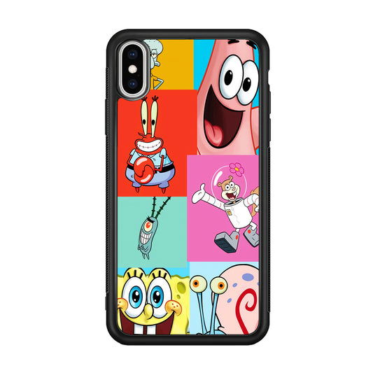 Spongebob Collage Character iPhone XS Case