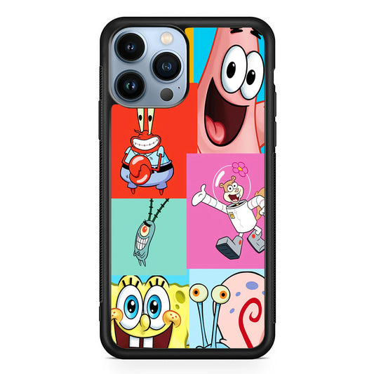 Spongebob Collage Character iPhone 13 Pro Case