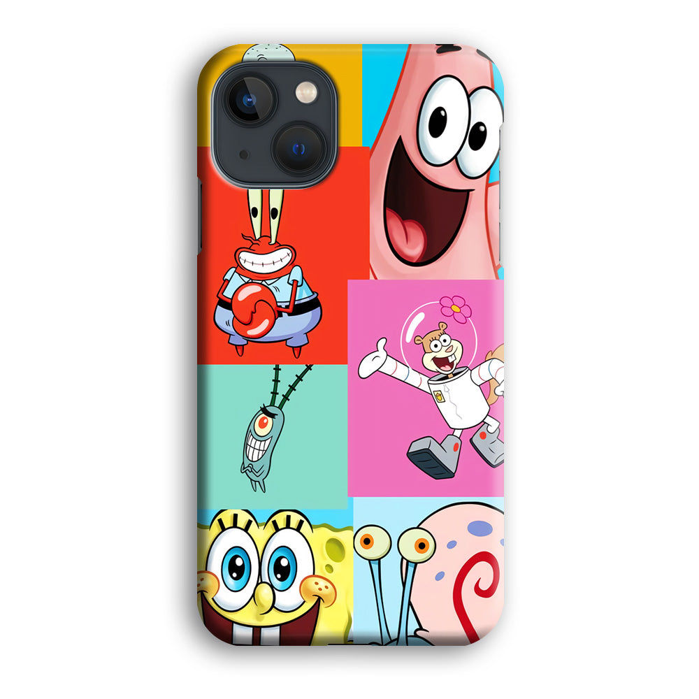 Spongebob Collage Character iPhone 14 Case