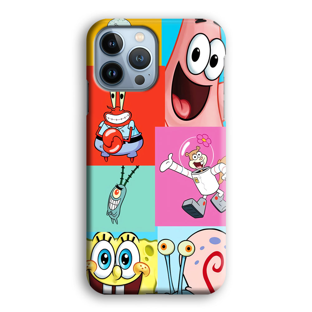 Spongebob Collage Character iPhone 15 Pro Max Case