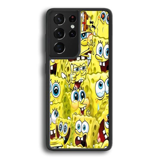 Spongebob Cute Expression Samsung Galaxy S24 Ultra Case - Ezzystore