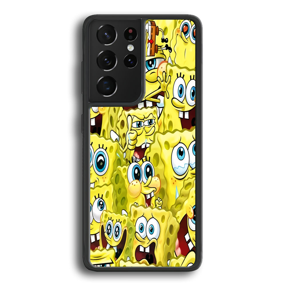 Spongebob Cute Expression Samsung Galaxy S23 Ultra Case - Ezzystore