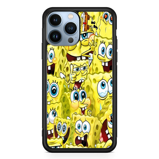 Spongebob Cute Expression iPhone 15 Pro Max Case