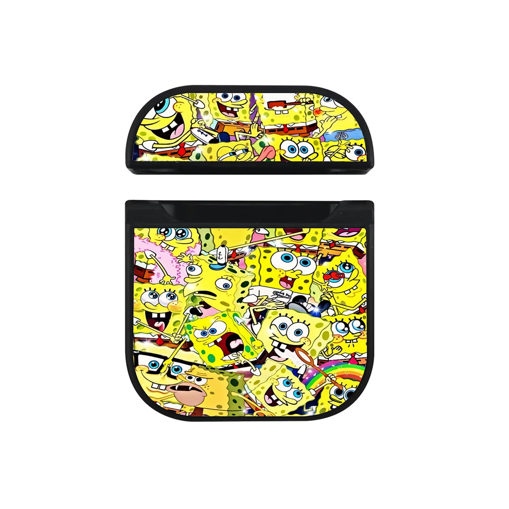 Spongebob Expression Mood Hard Plastic Case Cover For Apple Airpods
