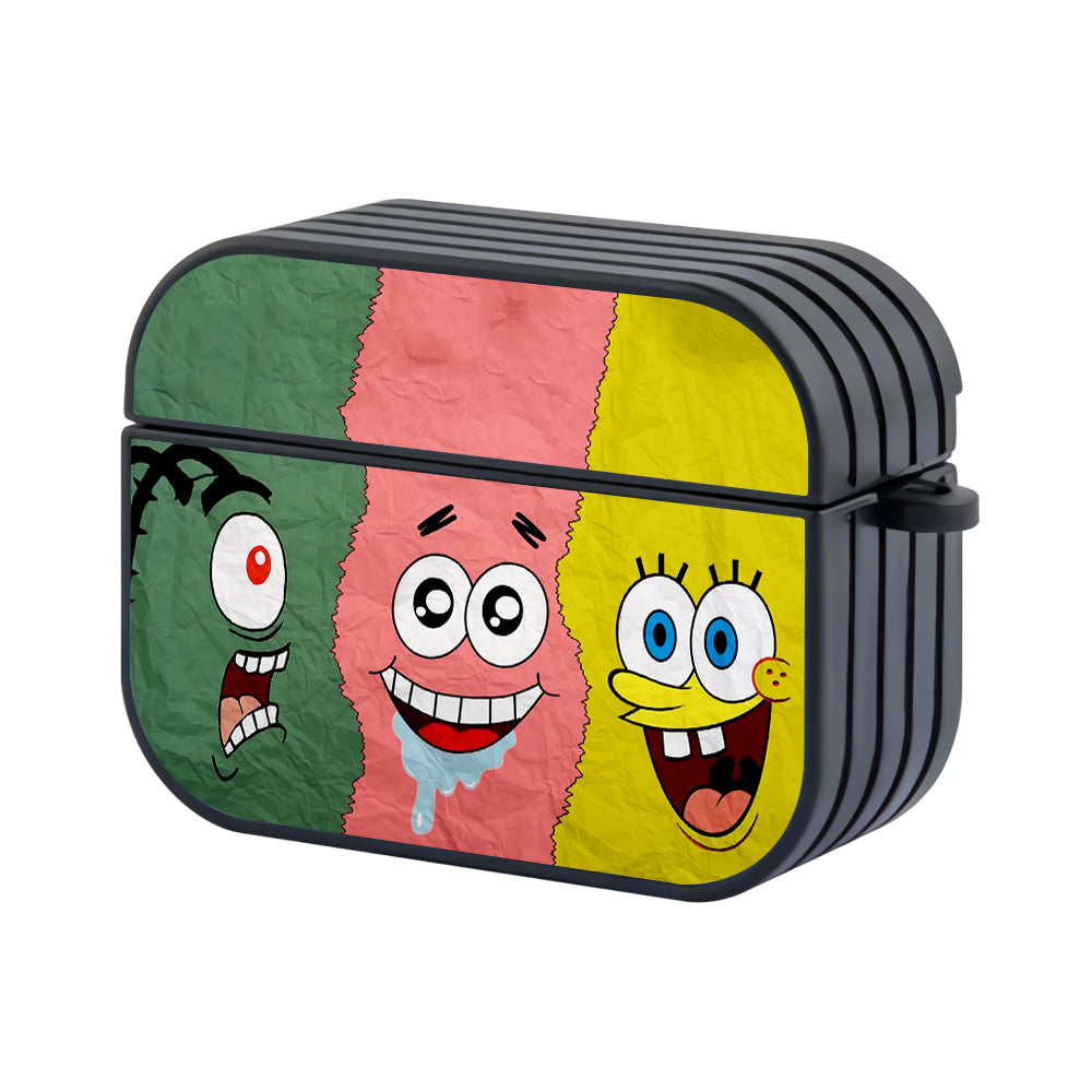 Spongebob Patrick Plankton Face Hard Plastic Case Cover For Apple Airpods Pro 3 - Ezzystore