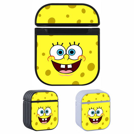 Spongebob Squarepants Smiling Face Hard Plastic Case Cover For Apple Airpods