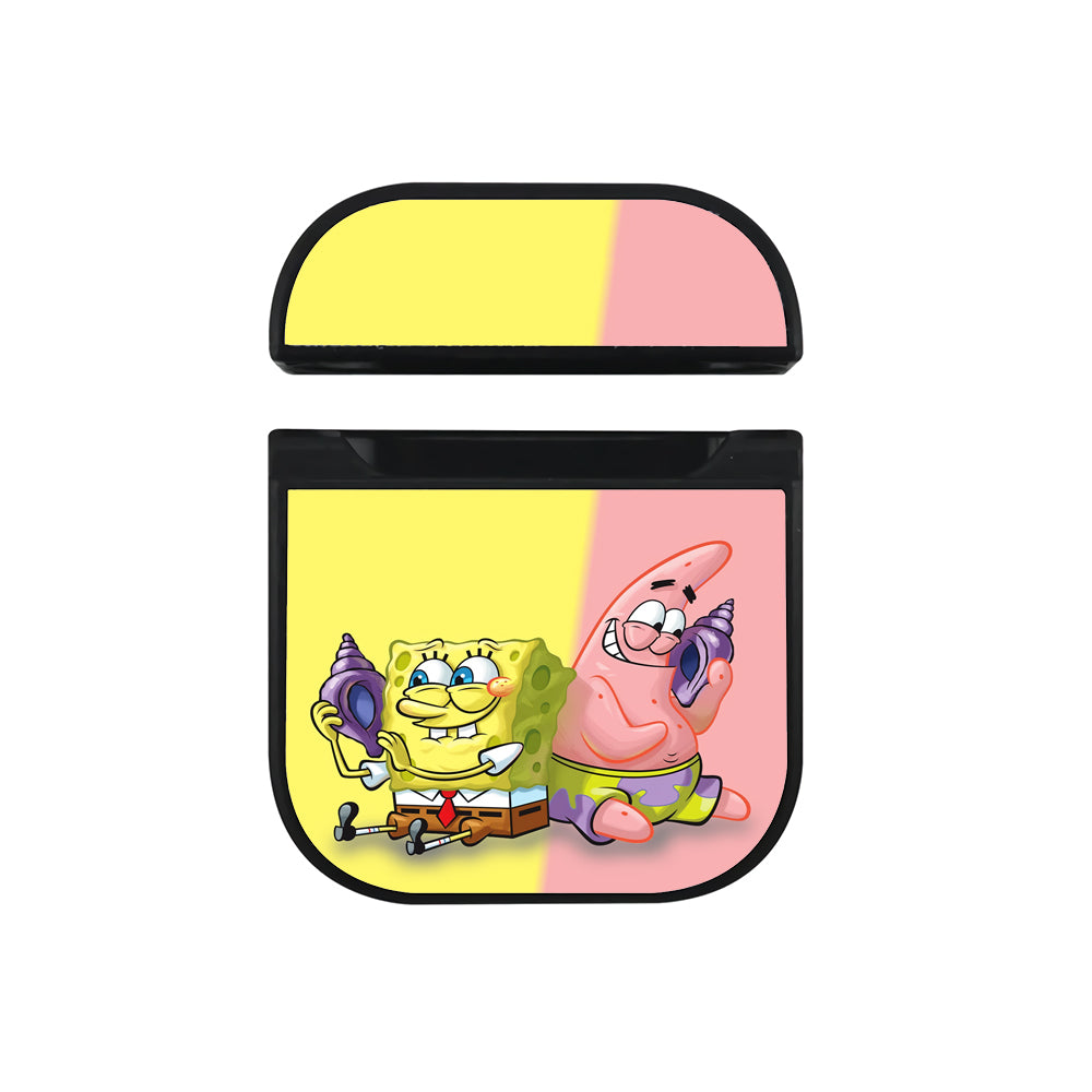 Spongebob and Patrick Best Friend Hard Plastic Case Cover For Apple Airpods