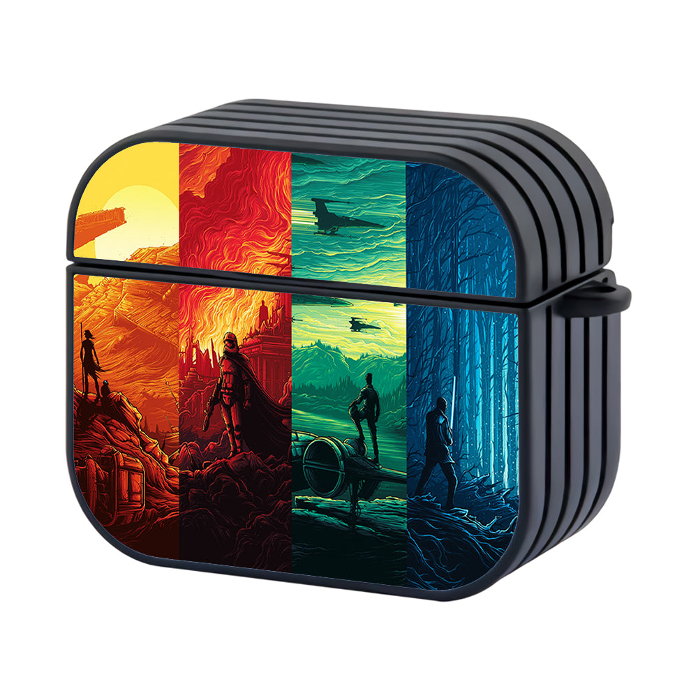 Star Wars Poster Force Awakens Hard Plastic Case Cover For Apple Airpods 4 - Ezzystore