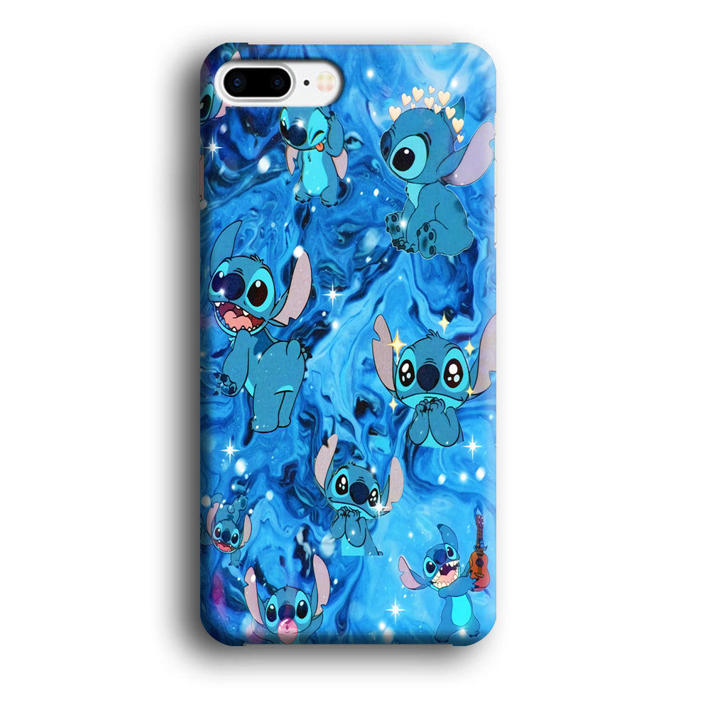 Stitch Aesthetic With Marble Blue iPhone 7 Plus Case