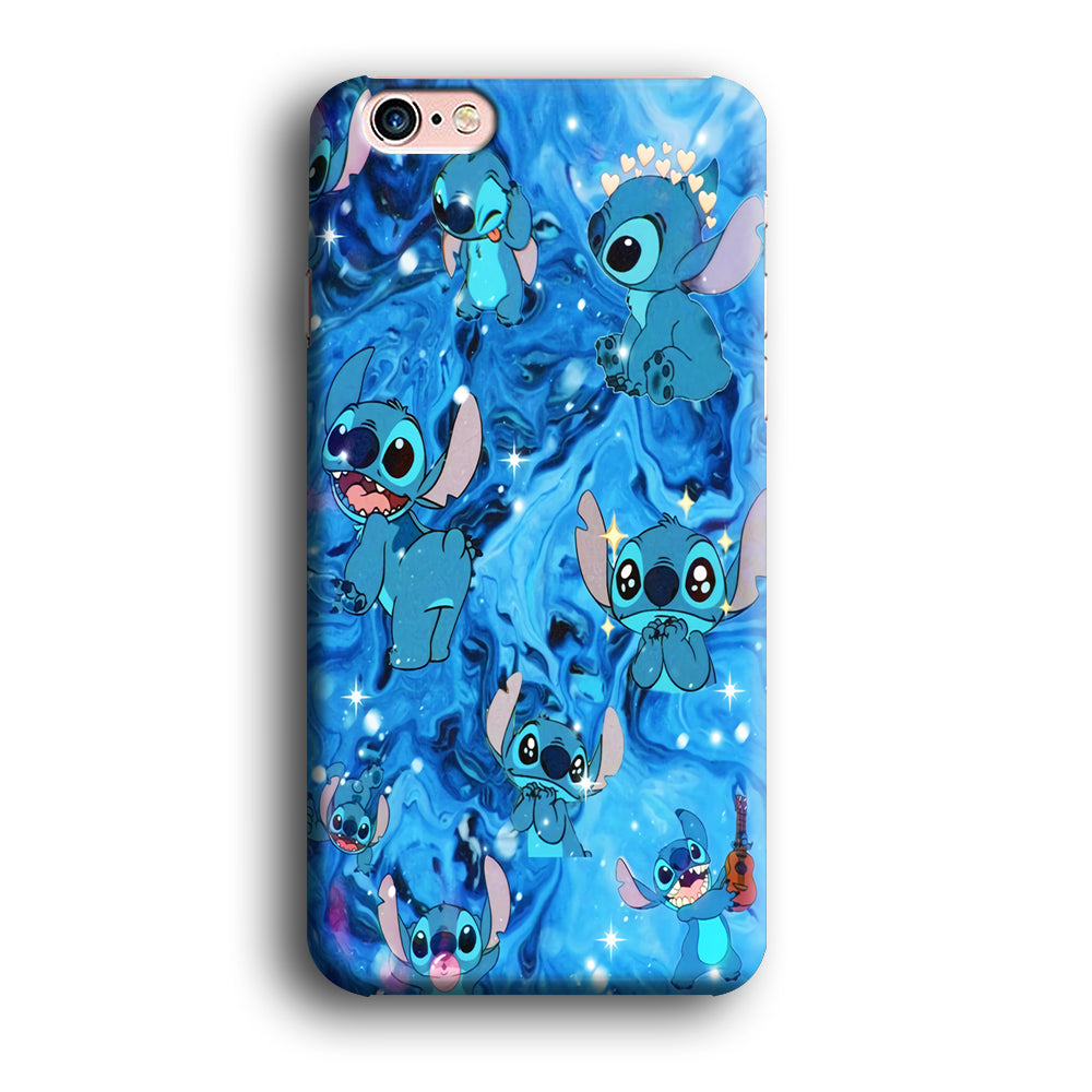 Stitch Aesthetic With Marble Blue iPhone 6 Plus | 6s Plus Case