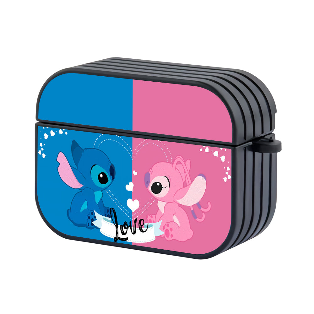 Stitch Angel Falling in Love Hard Plastic Case Cover For Apple Airpods Pro 3 - Ezzystore