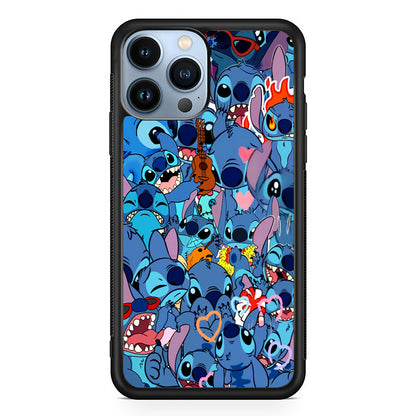 Stitch Cute Expression iPhone 14 Pro Max Case