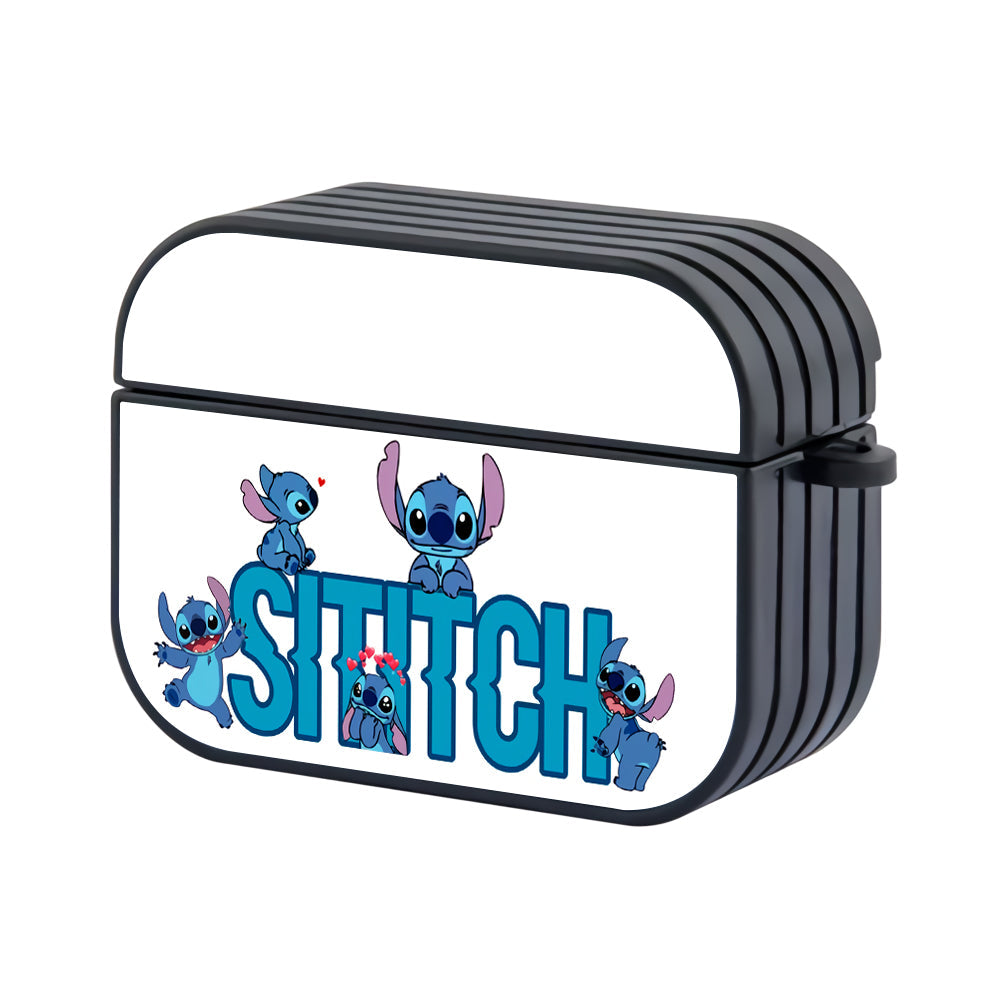 Stitch Cute Of Word Hard Plastic Case Cover For Apple Airpods Pro 3 - Ezzystore