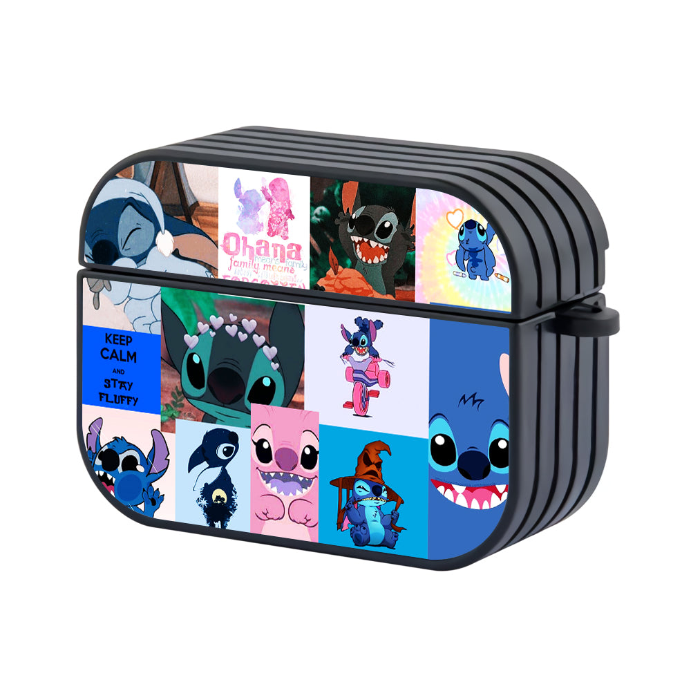 Stitch Daily Collage Aesthetic Hard Plastic Case Cover For Apple Airpods Pro - Ezzystore