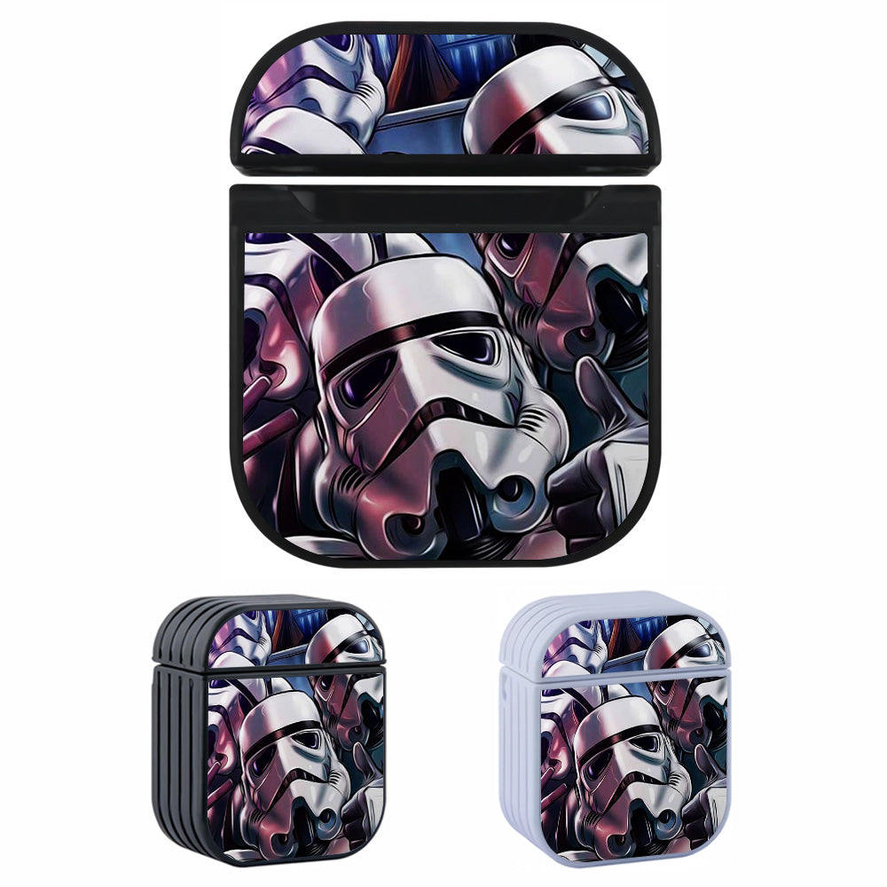 Stormtrooper Selfies Momment Hard Plastic Case Cover For Apple Airpods