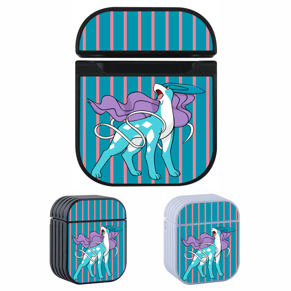 Suicune Pokemon Stripe Hard Plastic Case Cover For Apple Airpods