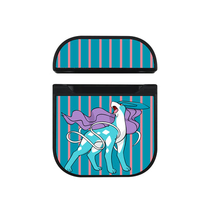 Suicune Pokemon Stripe Hard Plastic Case Cover For Apple Airpods
