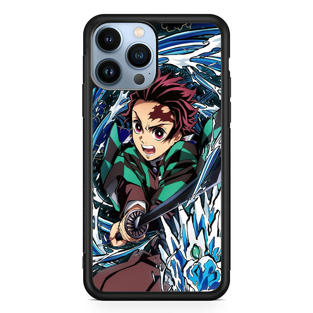 Tanjiro Water Breathing iPhone 15 Pro Max Case