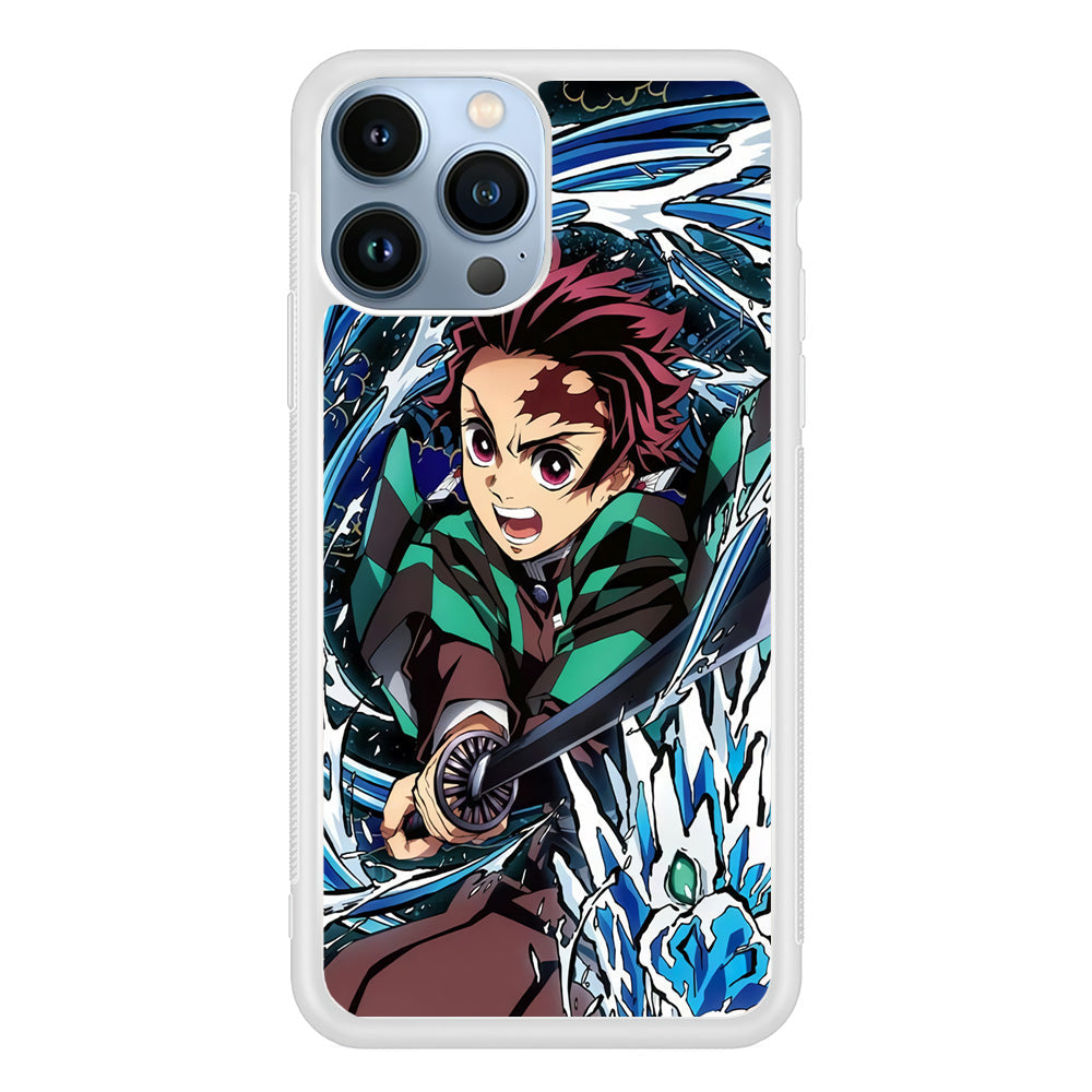 Tanjiro Water Breathing iPhone 14 Pro Max Case