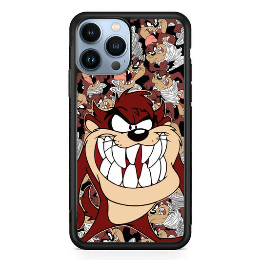 Tasmanian Devil Looney Tunes Angry Style iPhone 14 Pro Max Case