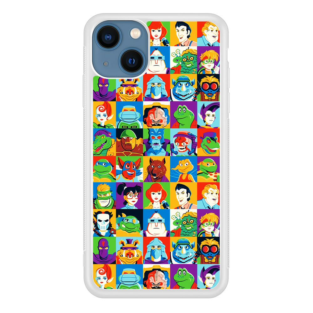 Teenage Mutant Ninja Turtles Character in Collage iPhone 14 Case